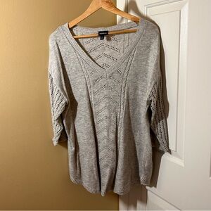 Torrid Light Gray V-Neck Sweater